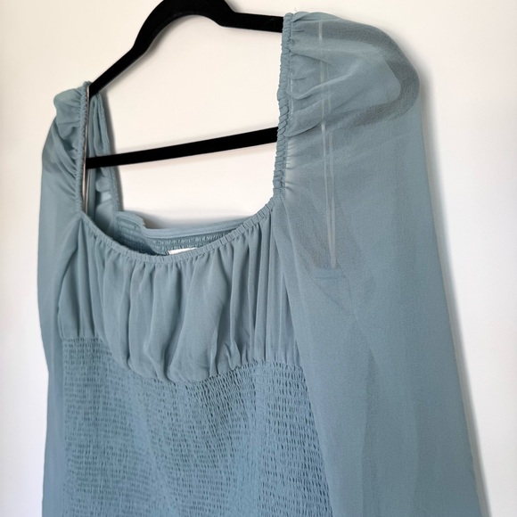 Aritzia Wilfred Ballad Long Sleeve Ruched Mini Dress - Picture 4 of 10